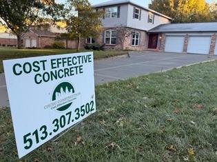 Concrete driveway