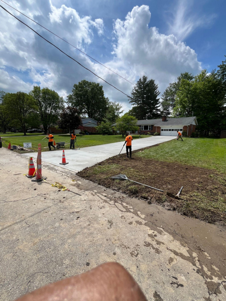 This photo shows construction workers on a site